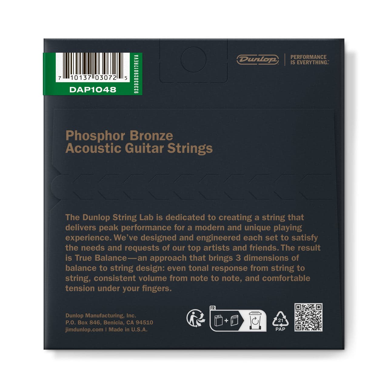 Encordado Dunlop Guitarra Acustica Dap1048 Ag-phb 10/48 38220104801 2
