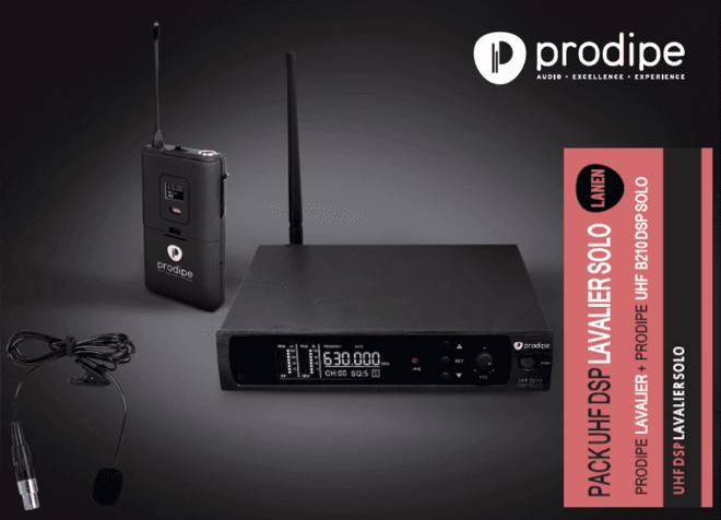 MICROFONO PRODIPE B210 DSP SOLAPA-INALAMBRICO