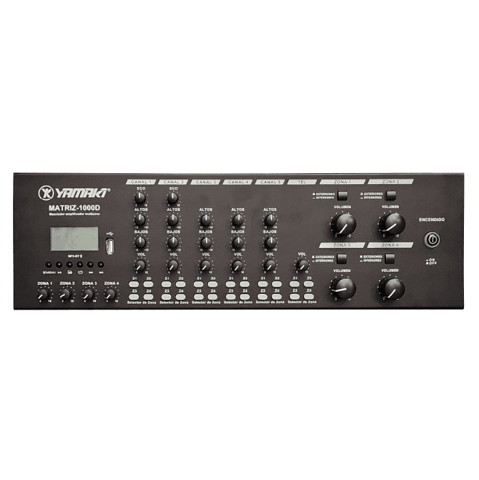 MEZCLADOR AMPLIFICADOR 4 ZONAS 1000 W MATRIZ-1000D YAMAKI
