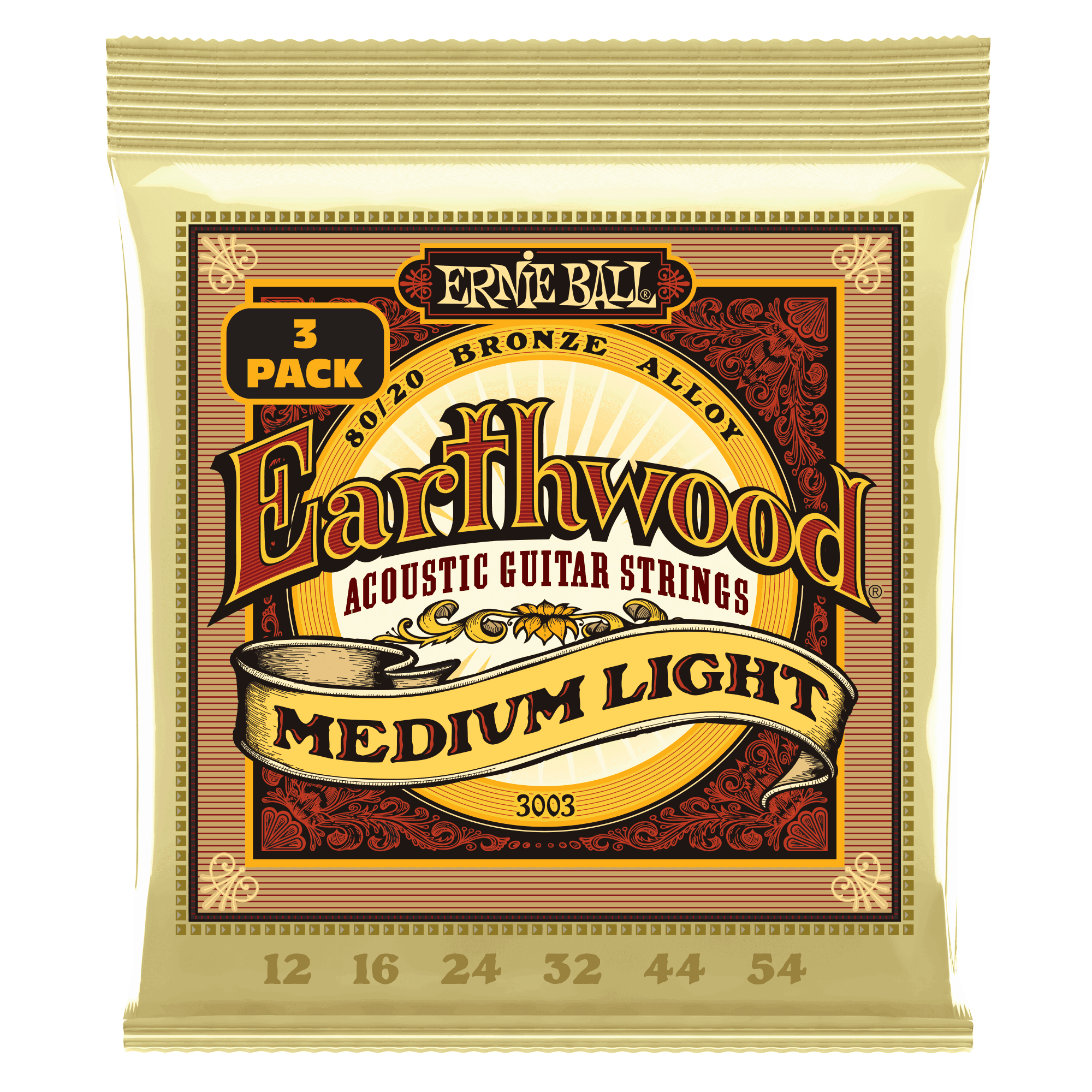 Encordado Ernie Ball Guitarra Acustica 3003 12-54 x3