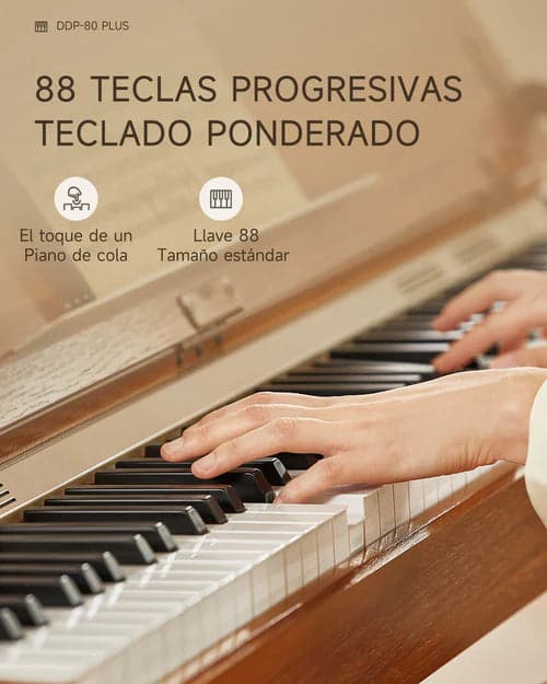 Piano Digital Donner Ec6676 Ddp-80 Plus 5