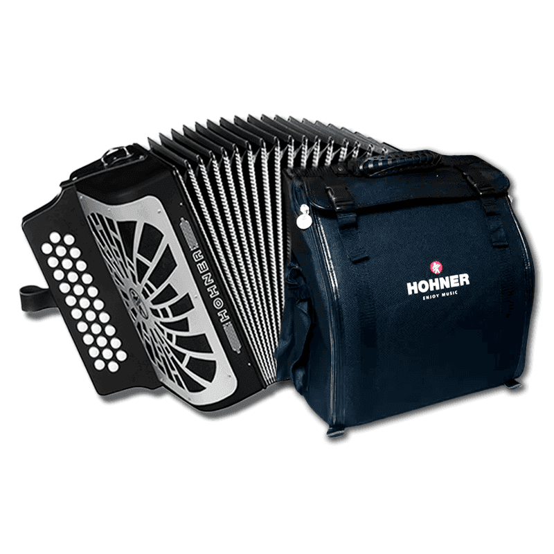 ACORDEÓN HOHNER REY VALLENATO BESAS NEGRO A4962S