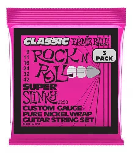 Encordado Ernie Ball Guitarra Electrica Pack 3 9-42 3253