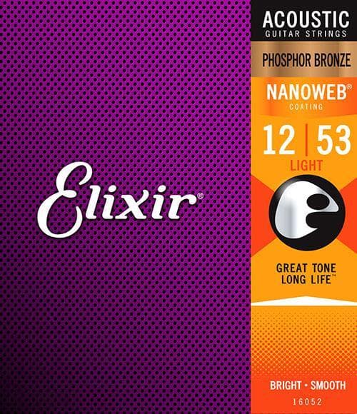 Encordado Elixir Nanoweb Guitarra Acustica 16052 12 53
