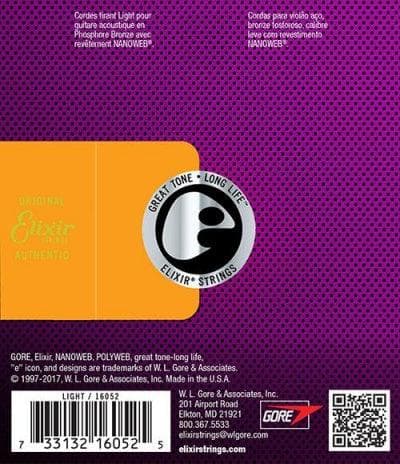 Encordado Elixir Nanoweb Guitarra Acustica 16052 12 53 2