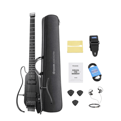 Guitarra Electrica Donner Ec7030 Hush-x Pro Black Kit