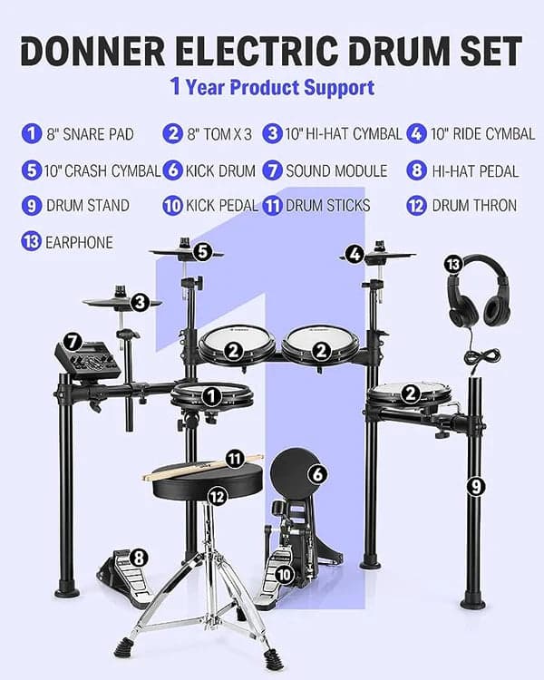 Bateria Electronica Donner Ec3130 Ded-200 2