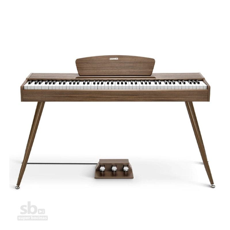 Piano Digital Donner Ec6765 Ddp-80 Walnut Wood 2