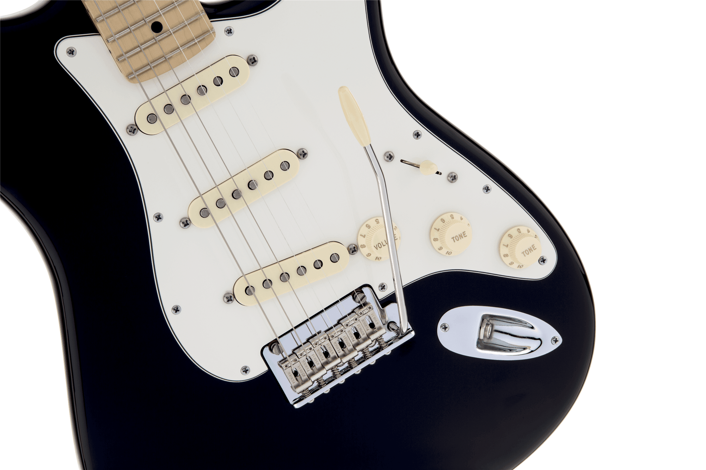 Guitarra Electrica Fender American Standard Stratocaster®, diapasón de arce, negro 0113002706 7