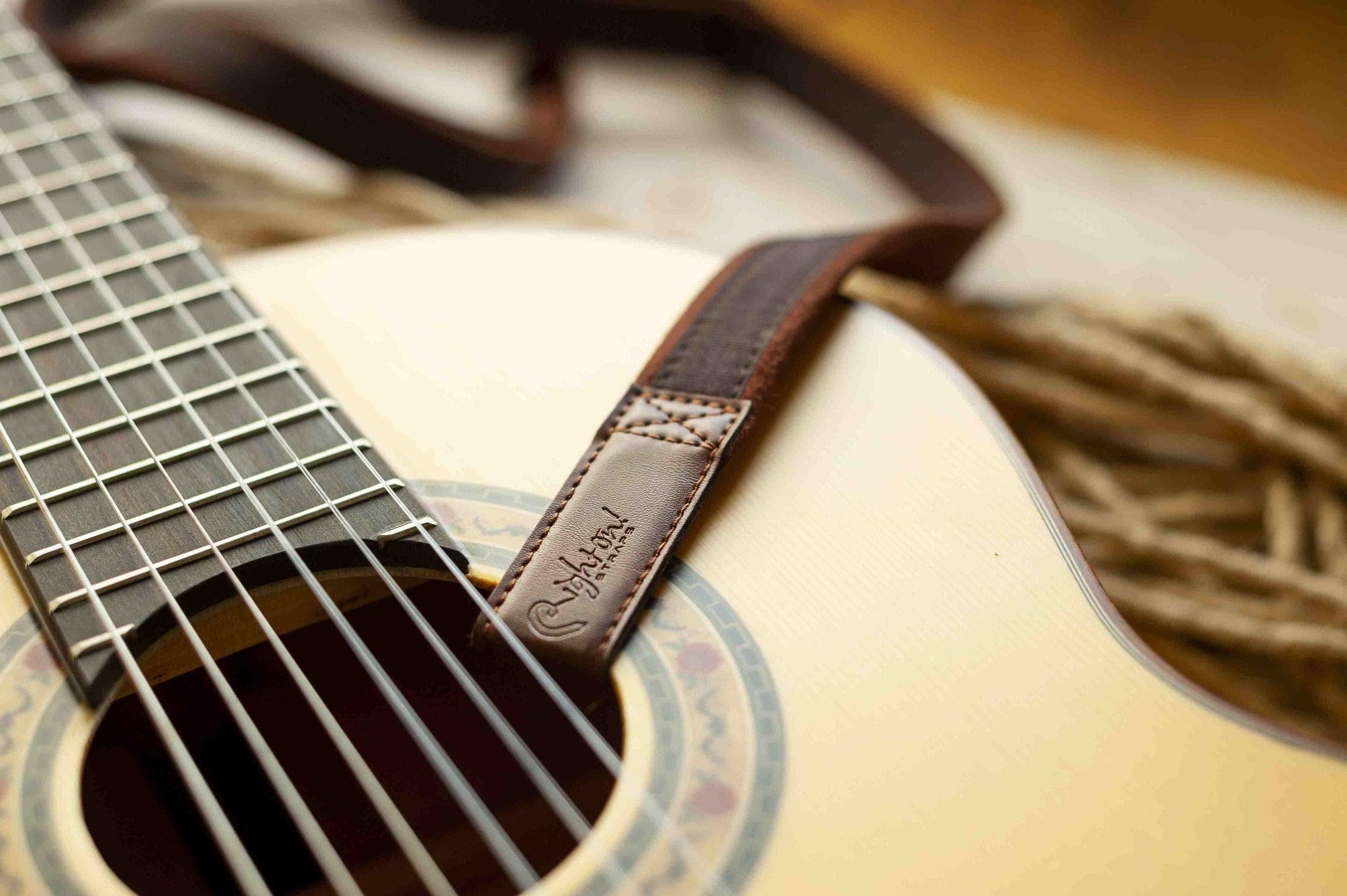 Correa Righton Guitarra Acustica Clasica-Dual-Hook-Marron 3