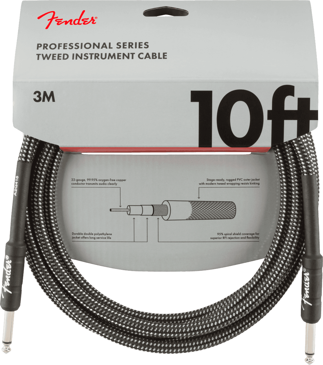 Cable Fender Twed 10ft 3m Negro 0990820062