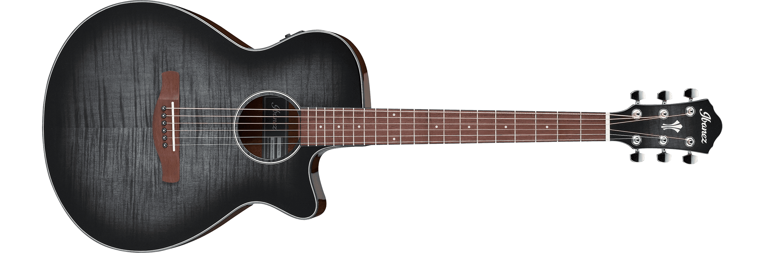 Guitarra Electroacustica Ibanez Aeg70-transparent Charcoal Burst High Gloss