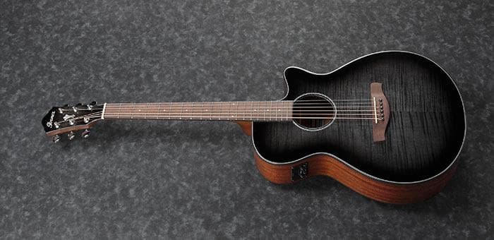 Guitarra Electroacustica Ibanez Aeg70-transparent Charcoal Burst High Gloss 2