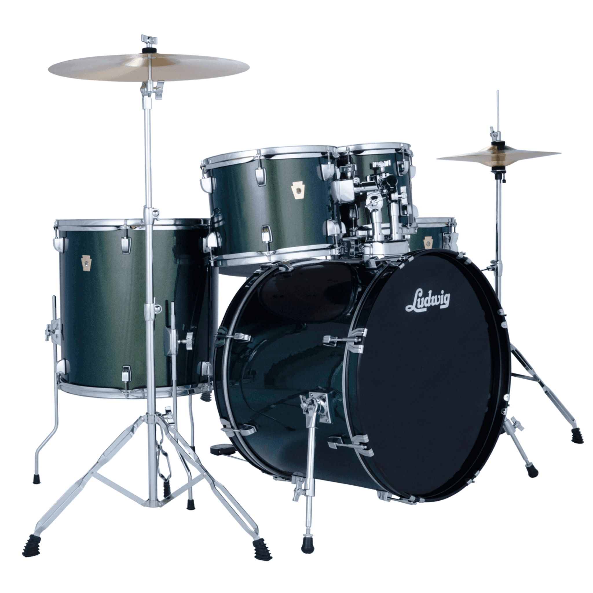 BATERIA LUDWIG ACCENT DRIVE 5 PIEZAS VERDE LC