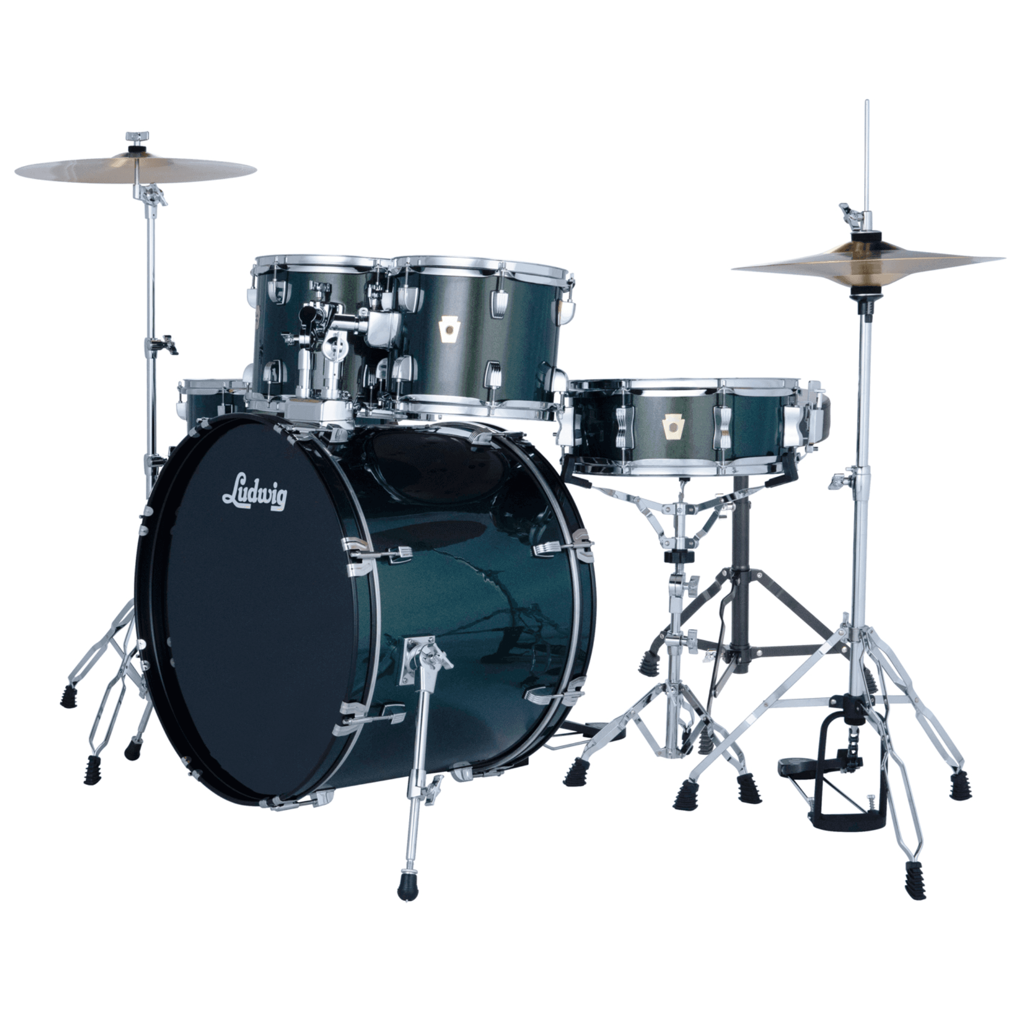 BATERIA LUDWIG ACCENT DRIVE 5 PIEZAS VERDE LC 2