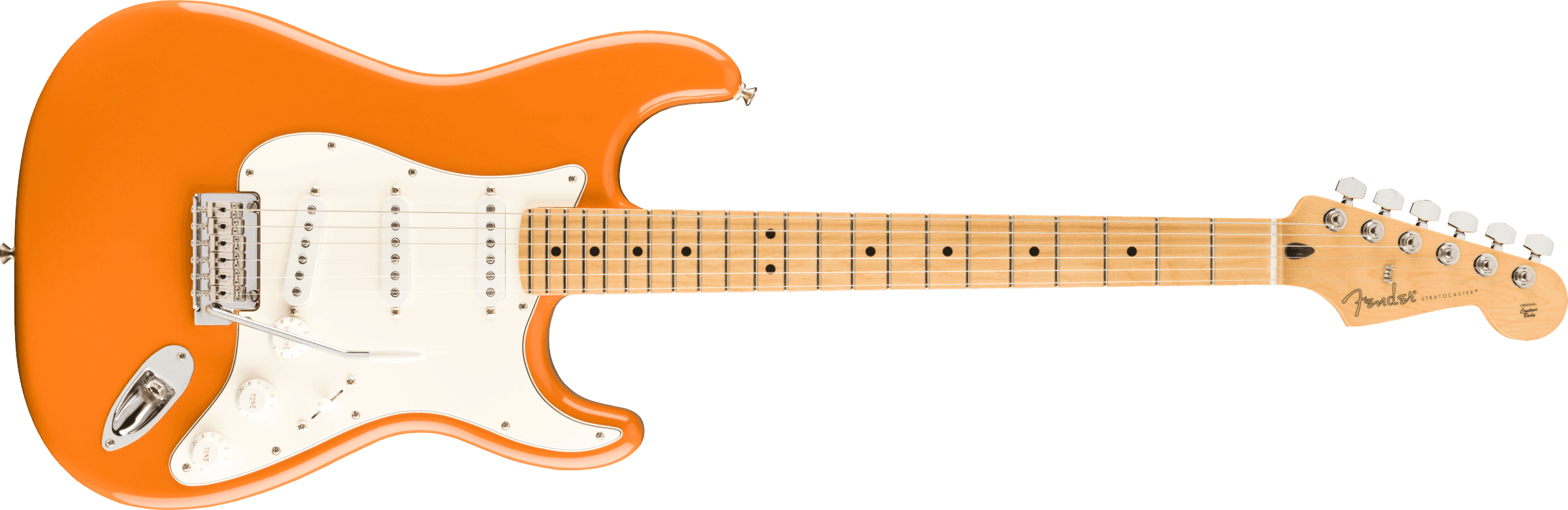 Guitarra Electrica Fender Player Stratocaster®, diapasón de arce, naranja capri 0144502582