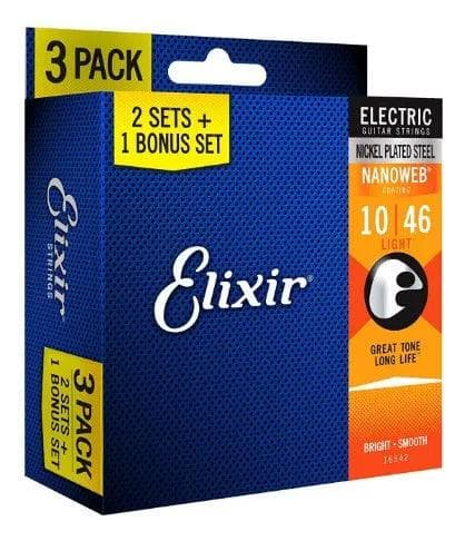 Encordado Elixir Guitarra Electrica pack 3 16542 10 46 2
