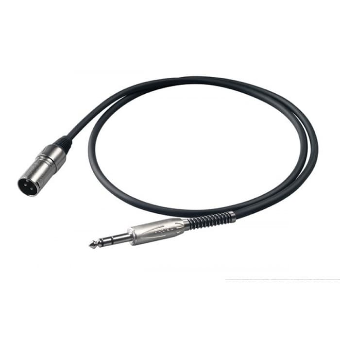 EXTENSIÓN DE 1 MTS BULK230LU1, DE XLR MACHO A PLUG TRS 1/4