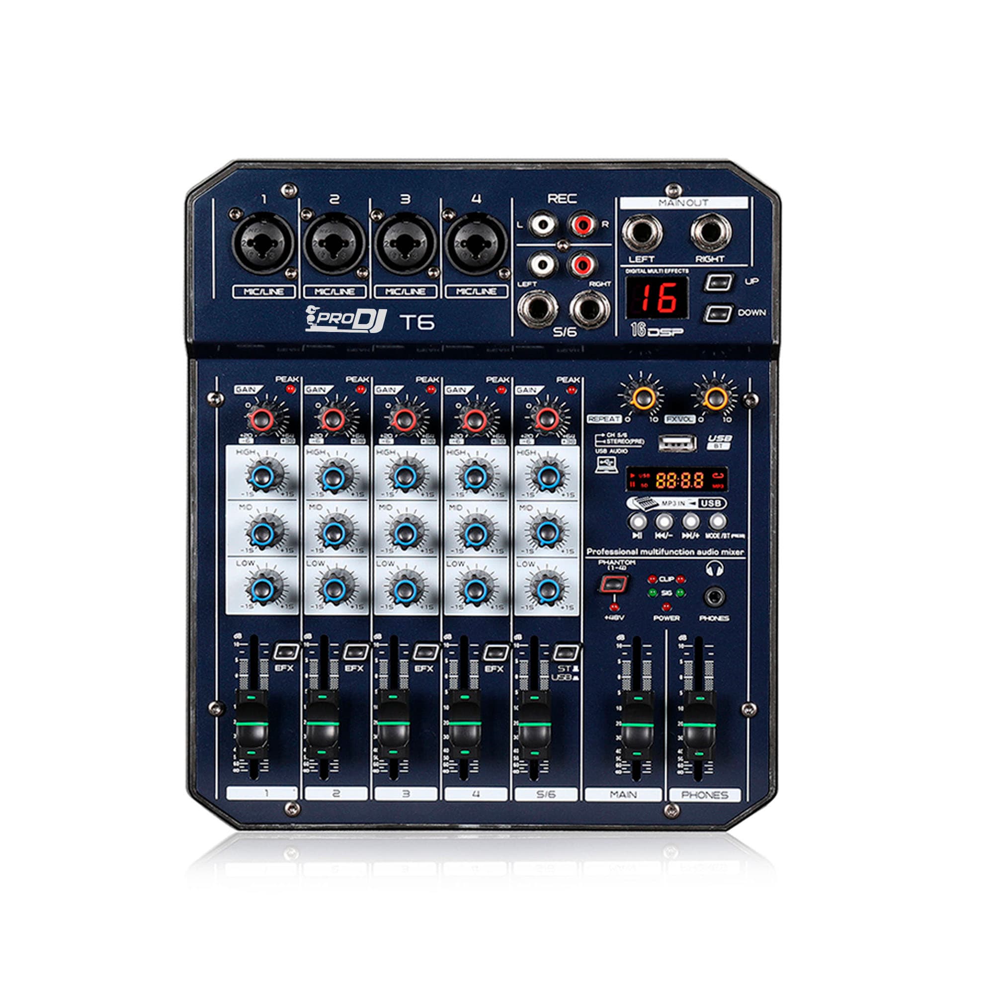 Mezclador análogo T6 PRO DJ