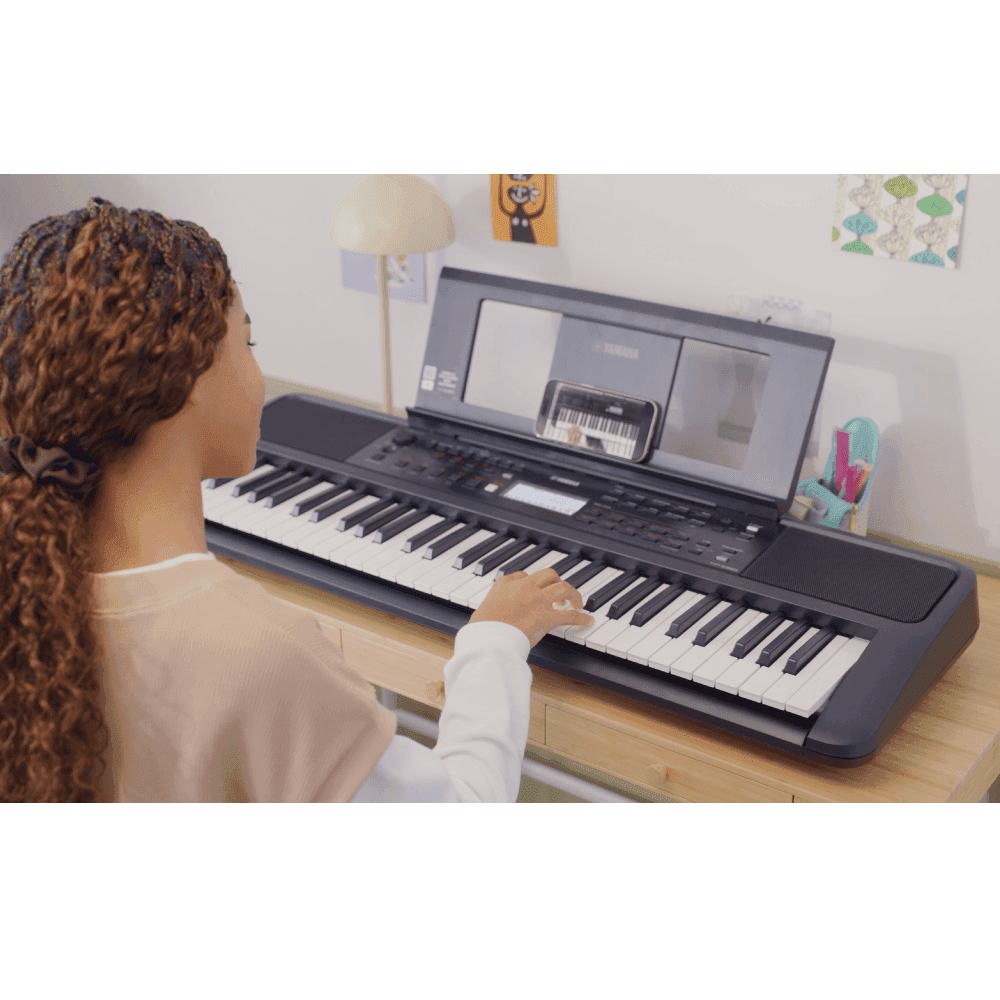 COMBO TECLADO PSR-E383 CON ADAPTADOR + SOPORTE DOBLE "X" 7
