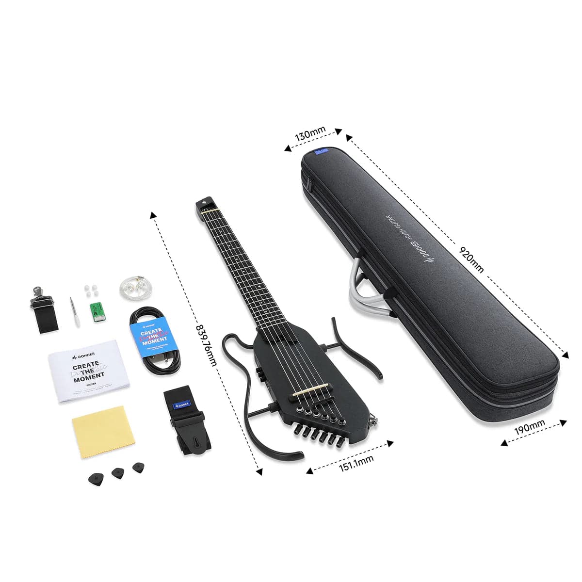 Guitarra Electroacustica Donner Ec7252 Hush-C Black 5