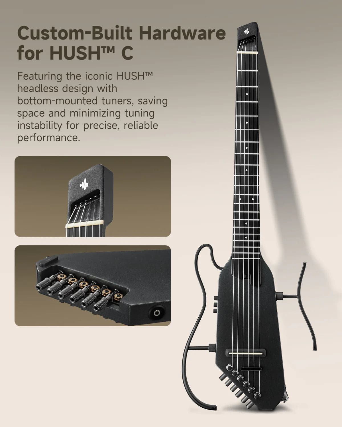 Guitarra Electroacustica Donner Ec7252 Hush-C Black 7