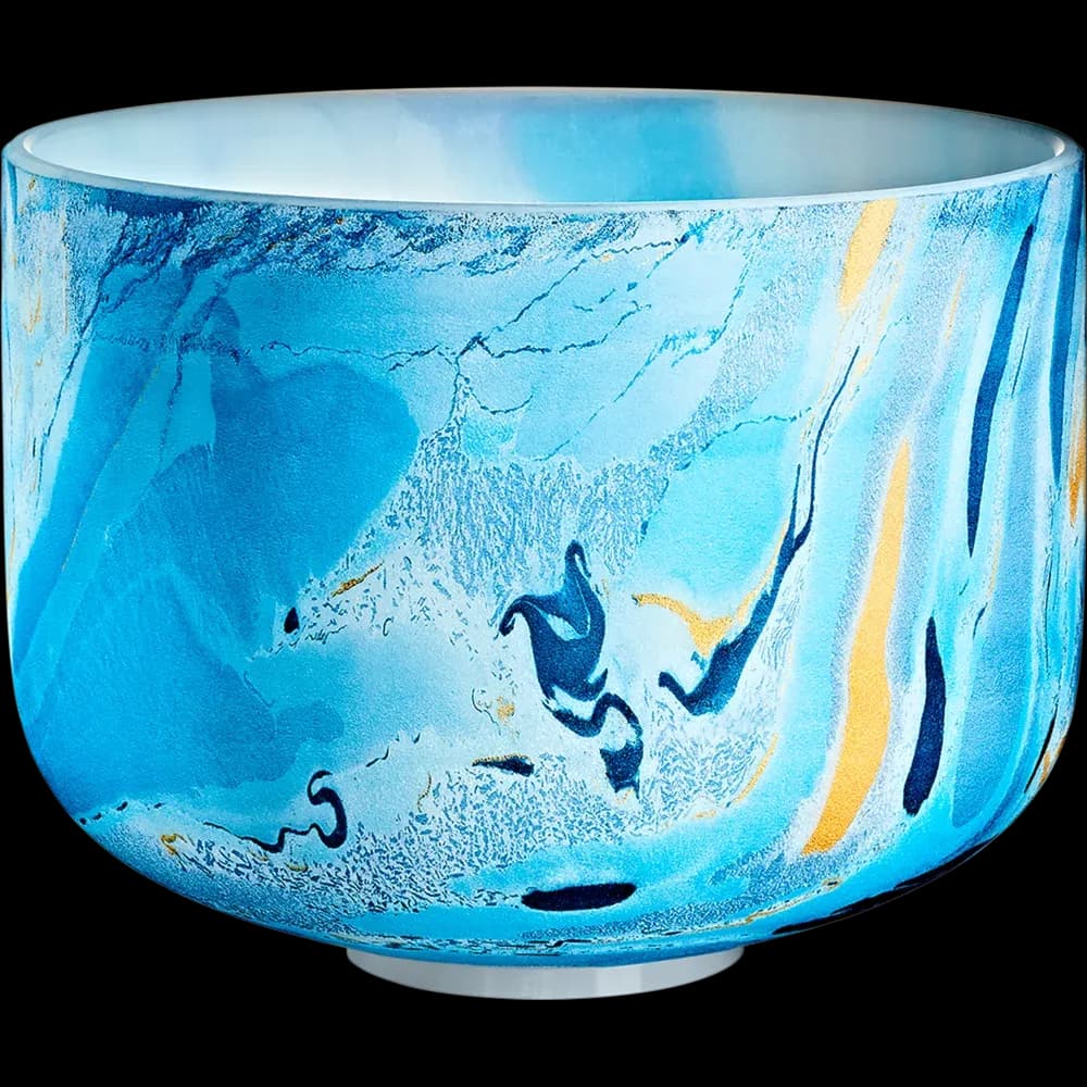 CUENCO DE CRISTAL MARBLE 10" TONO A4 CHAKRA FRENTE