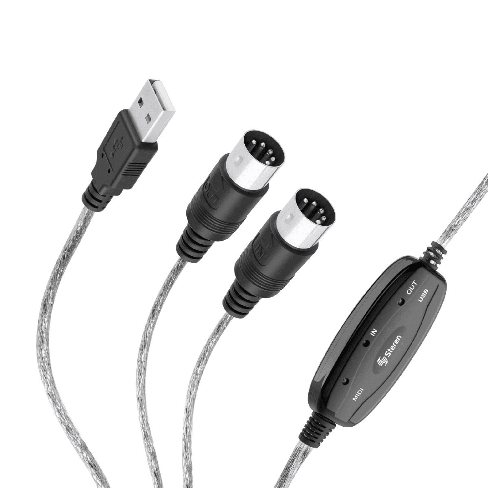 ADAPTADOR STEREN MIDI A USB
