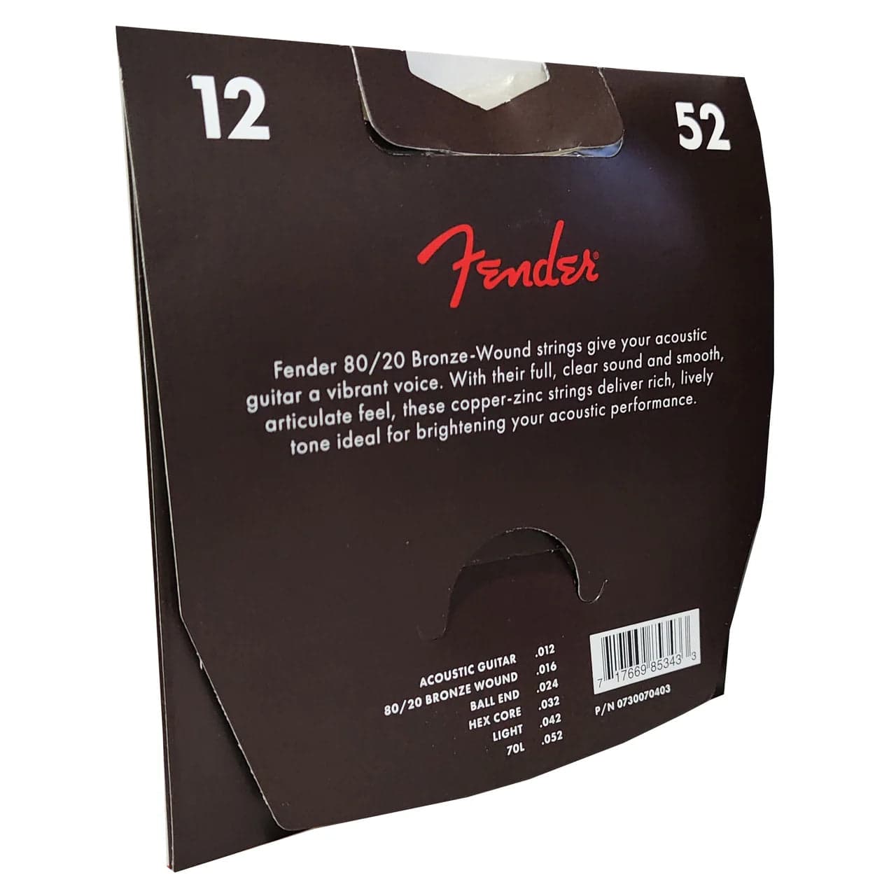 Encordado Fender Guit Folk 80/20 70l 12-52 Bronce 2