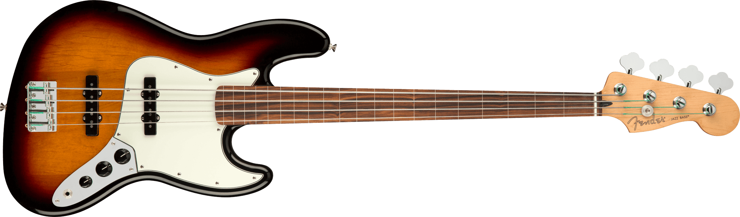 Bajo Electrico Fender Player Jazz Bass® sin trastes, diapasón de Pau Ferro, Sunburst de 3 coloress 0149933500 Fretless