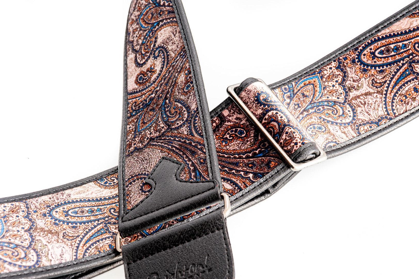 Correa Righton Guitarra y Bajo Paisley Velvet-60 Marrón 3