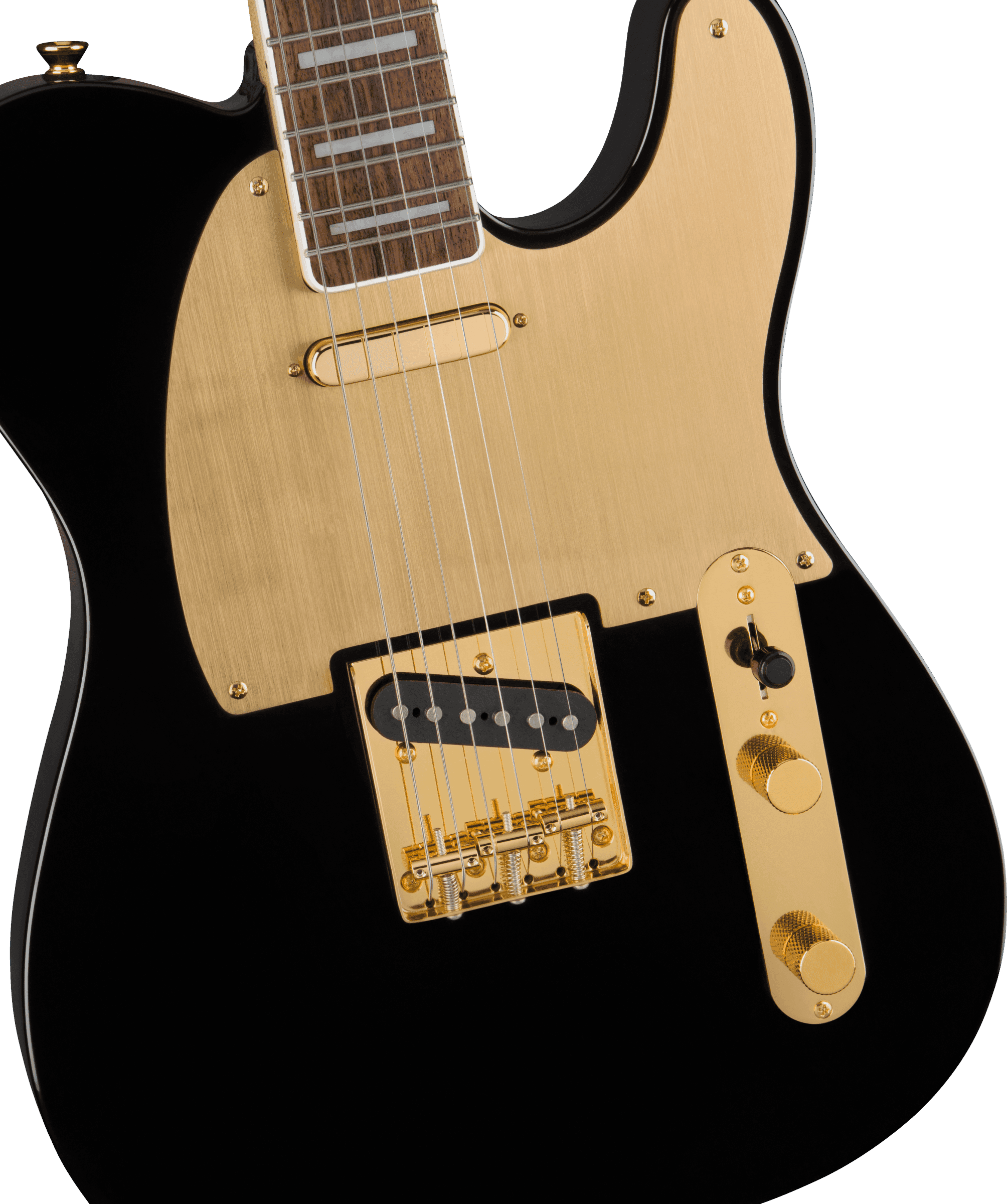 Guitarra Electrica Fender Squier 40th Anniversary Telecaster®, Gold Edition, diapasón de laurel, golpeador anodizado dorado, negro 0379400506 2