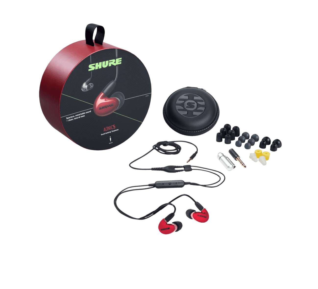 AUDÍFONO AONIC 5 SHURE ROJO SE53BARD+UNI 2