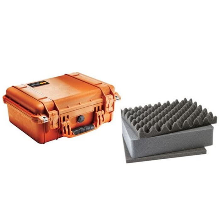 MALETIN PELICAN 1450 CON ESPUMA NARANJA 2