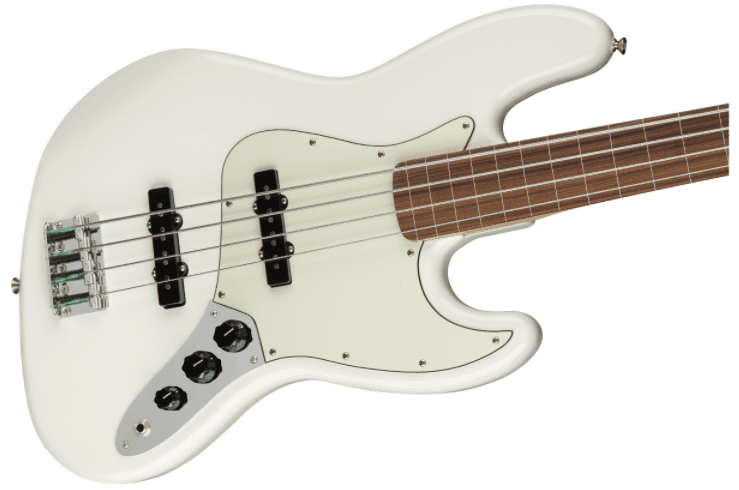 Bajo Electrico Fender Player Jazz Bass® sin trastes, diapasón de Pau Ferro, blanco polar0149933515 Fretless 4