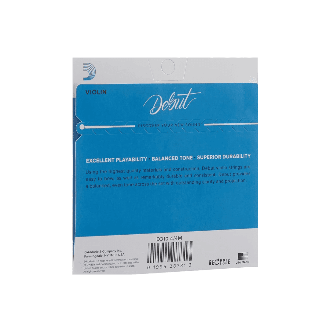 Encordado D addario Debut Violin D310 4/4M 2