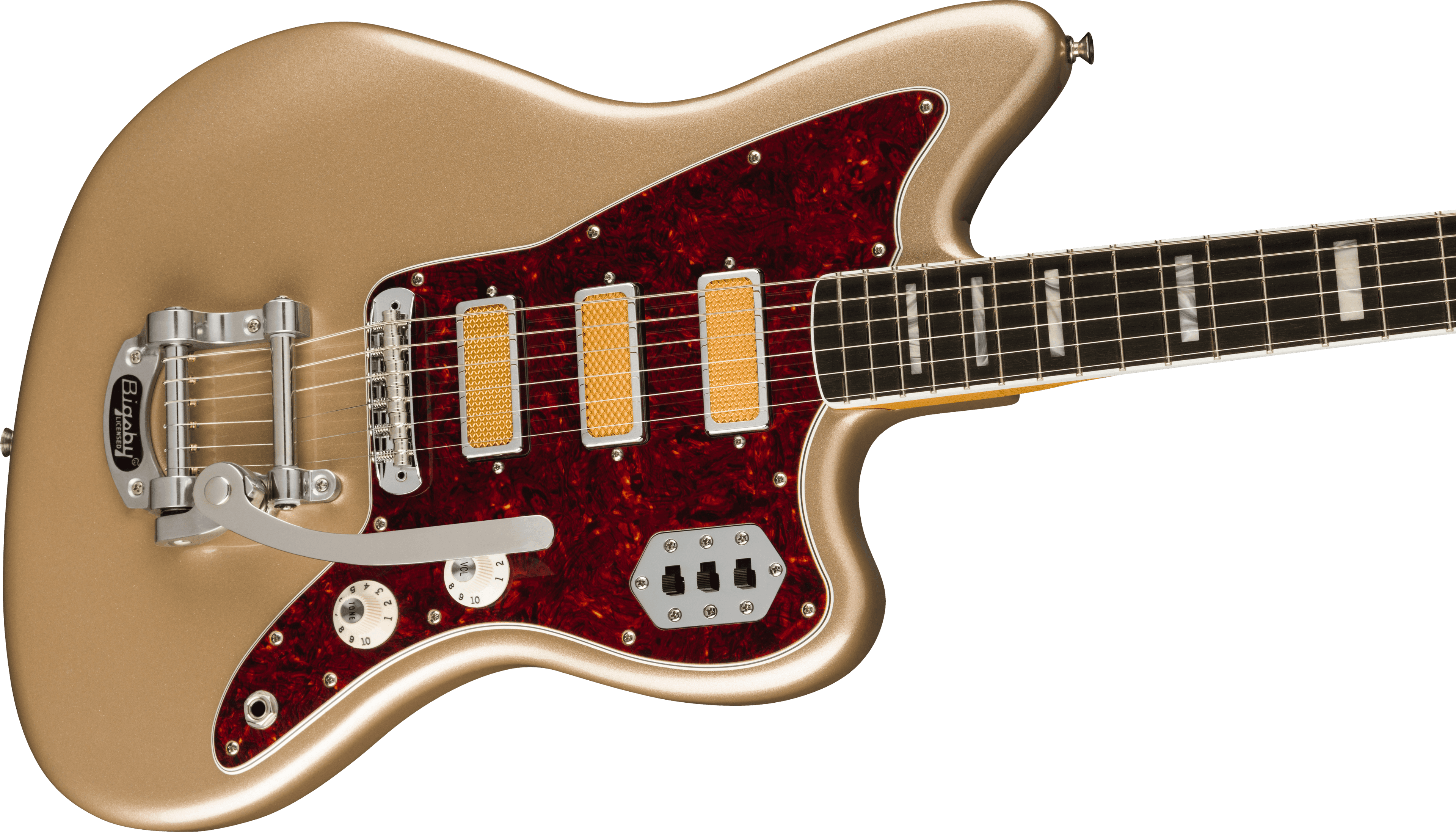 Guitarra Electrica Fender Jazzmaster Gold Foil Ebony Fingerboard, Shoreline Gold 0140701344 4