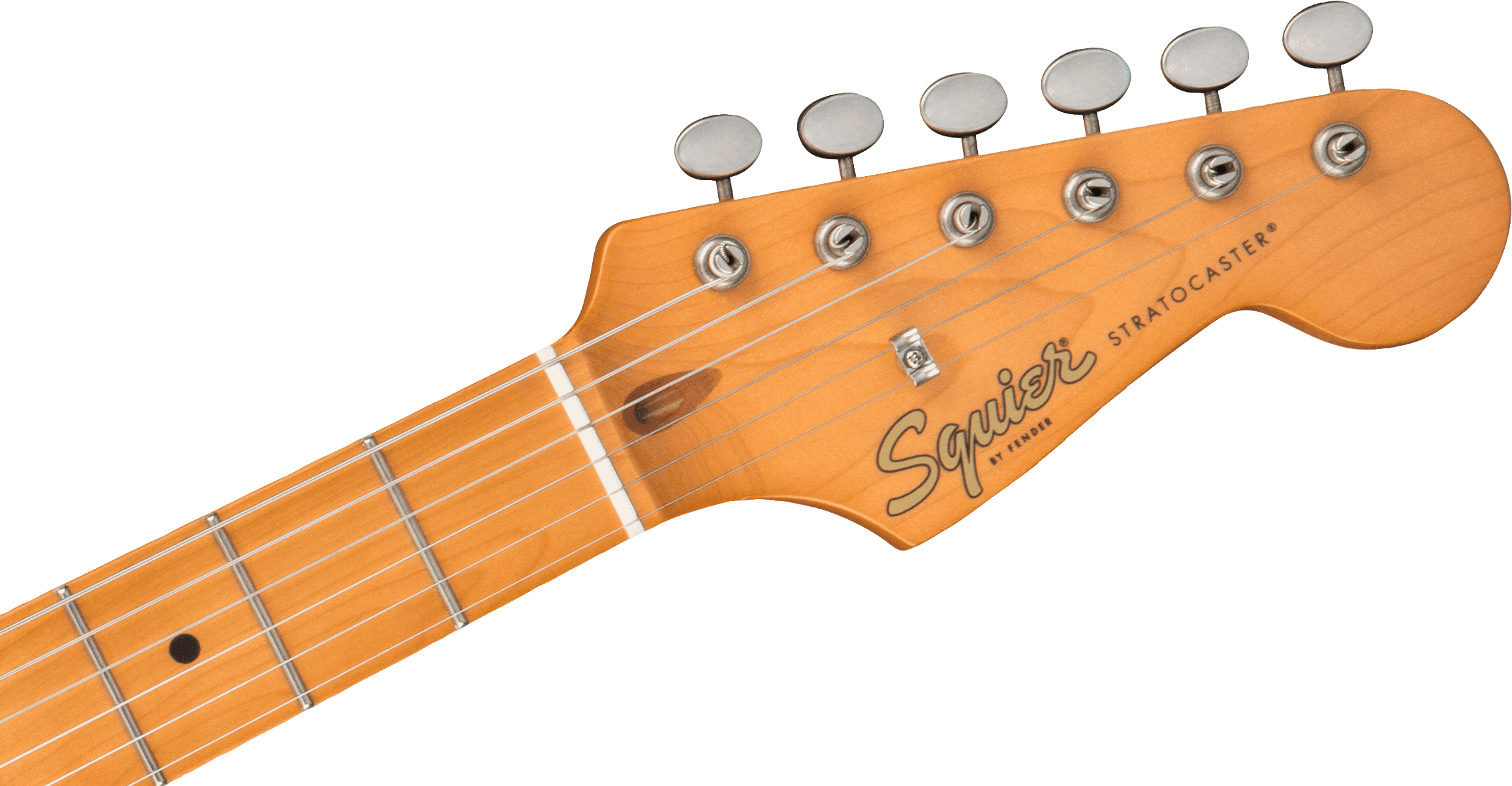 Guitarra Electrica Fender Squier 40th Anniversary Stratocaster®, Vintage Edition, diapasón de arce, golpeador anodizado dorado, azul sónico satinado0379510572 5