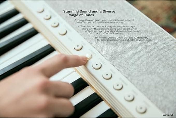 Teclado Casio Ct-s1-76 Blanco Con Adaptador 3