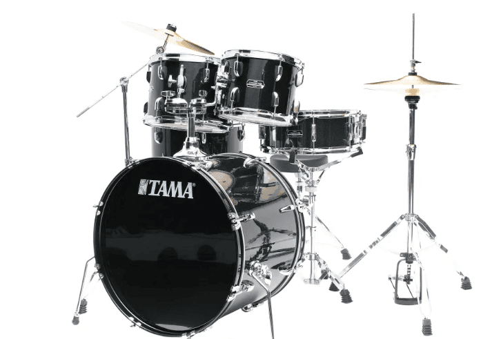 Bateria Tama Stagestar St52h5c-bns Negra+bases+silla Y Platillos 3