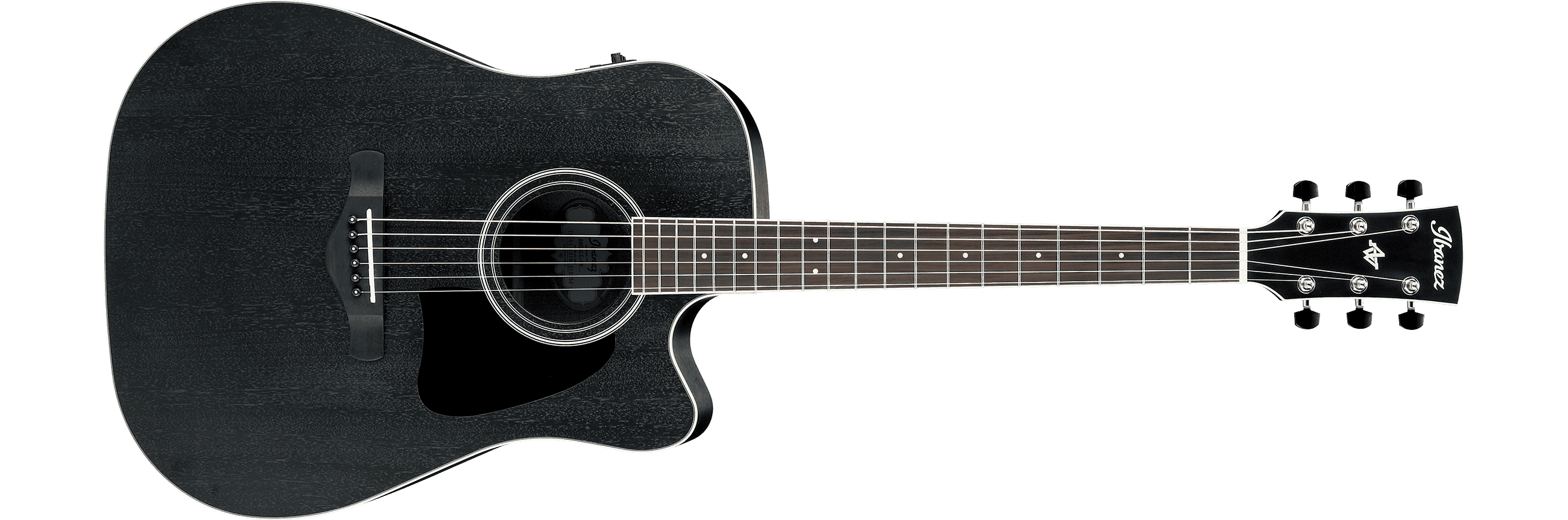 Guitarra Electroacustica Ibanez Art Wood Aw84ce-weathered Black Open Pore