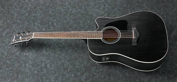 Guitarra Electroacustica Ibanez Art Wood Aw84ce-weathered Black Open Pore 4