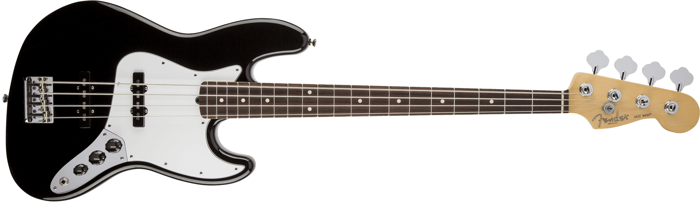 Bajo Electrico Fender American Standard Jazz Bass®, diapasón de palisandro, negro0193700706