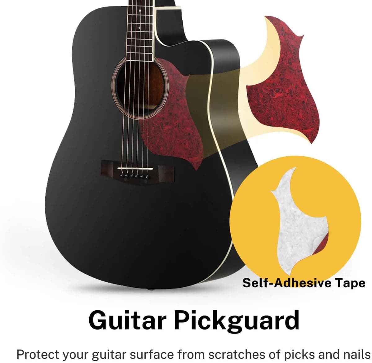 Guitarra Acustica Donner Ec1129 Cutaway Black Kit 6