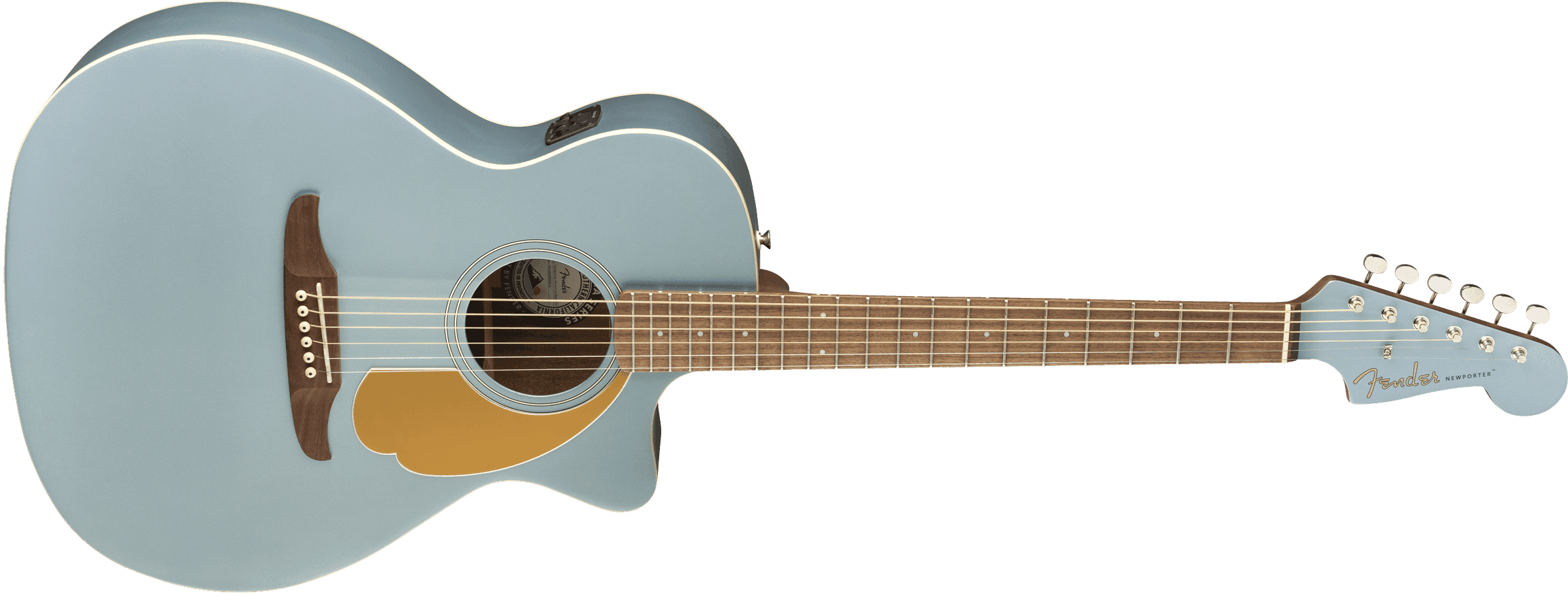 Guitarra Electroacustica Fender Newporter Player diapasón de nogal, azul hielo satinado 0970743062 5