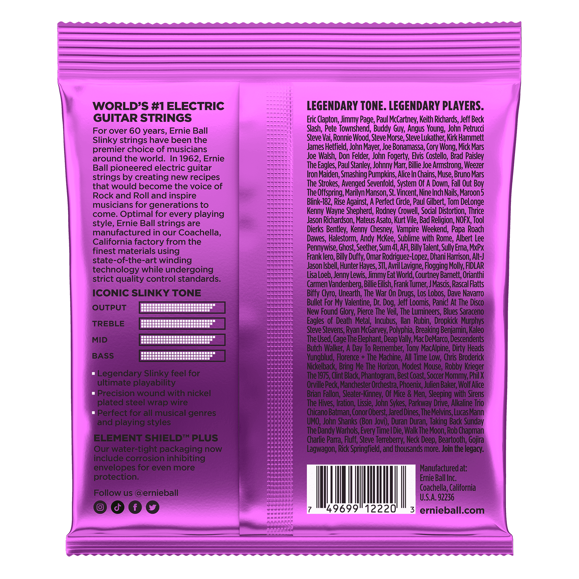 Encordado Ernie Ball Guitarra Electrica 2220 11-48 2