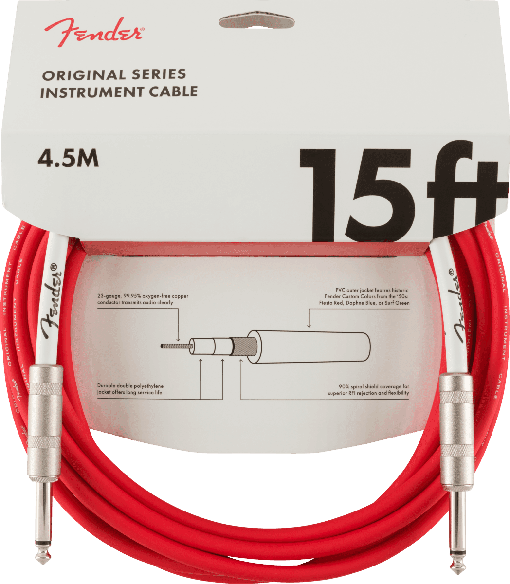 Cable Fender Rojo 15Ft 4.5M 0990515010