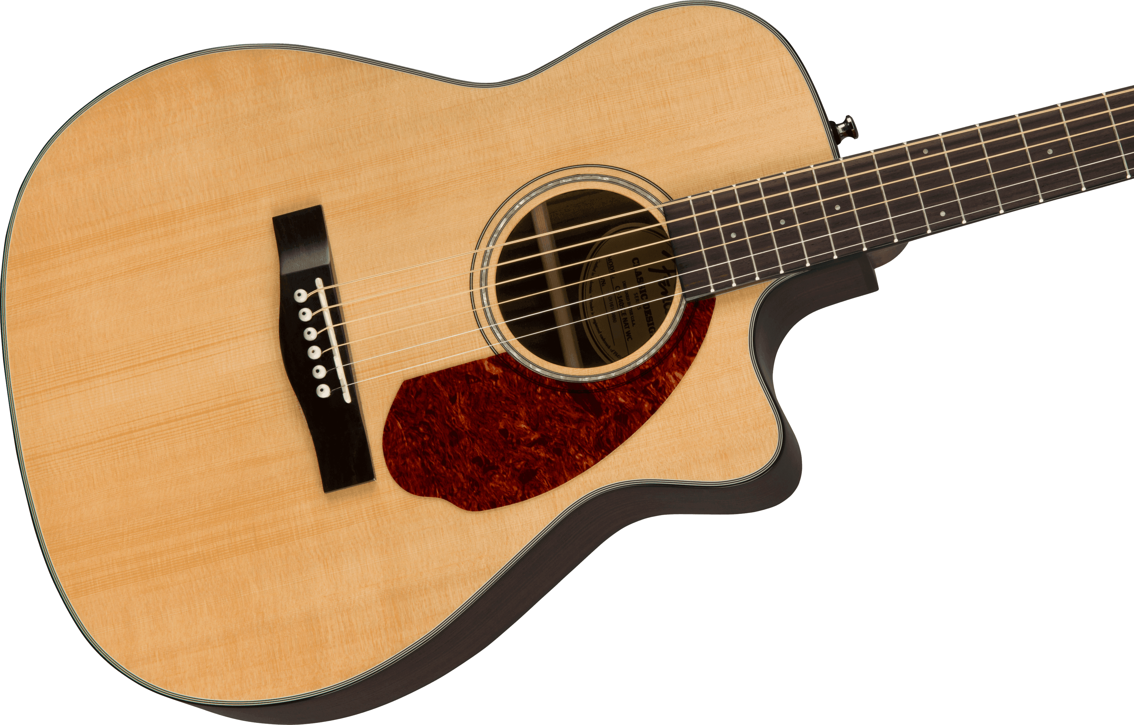 Guitarra Electroacustica Fender CC-140SCE Concert, diapasón de nogal, natural con estuche 0970253321 4