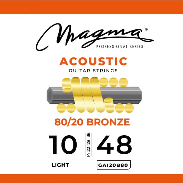 Encordado Magma Guitarra Acero Ga120b80s sin Empaque 2