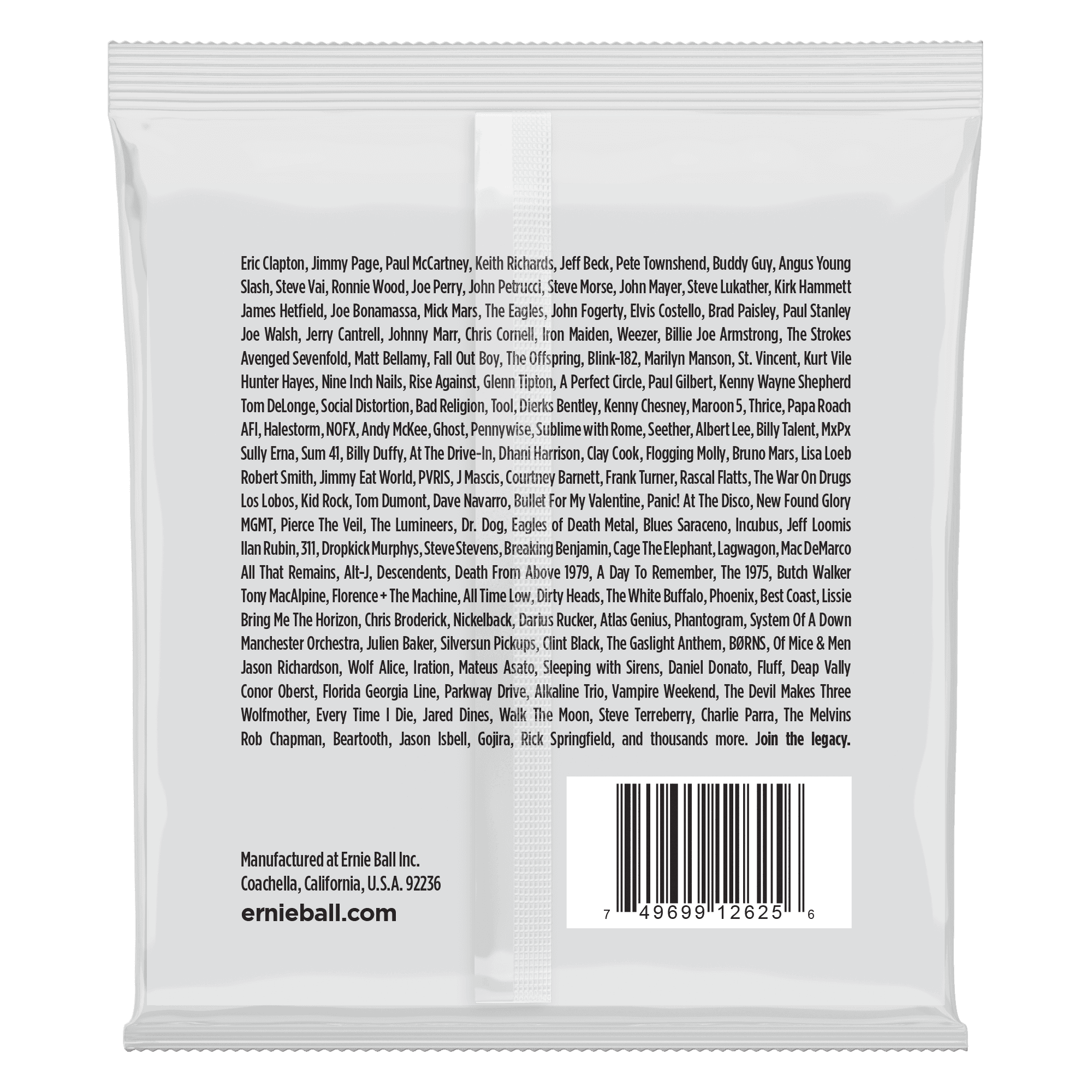 Encordado Ernie Ball Guitarra Electrica 2625 10-74 2